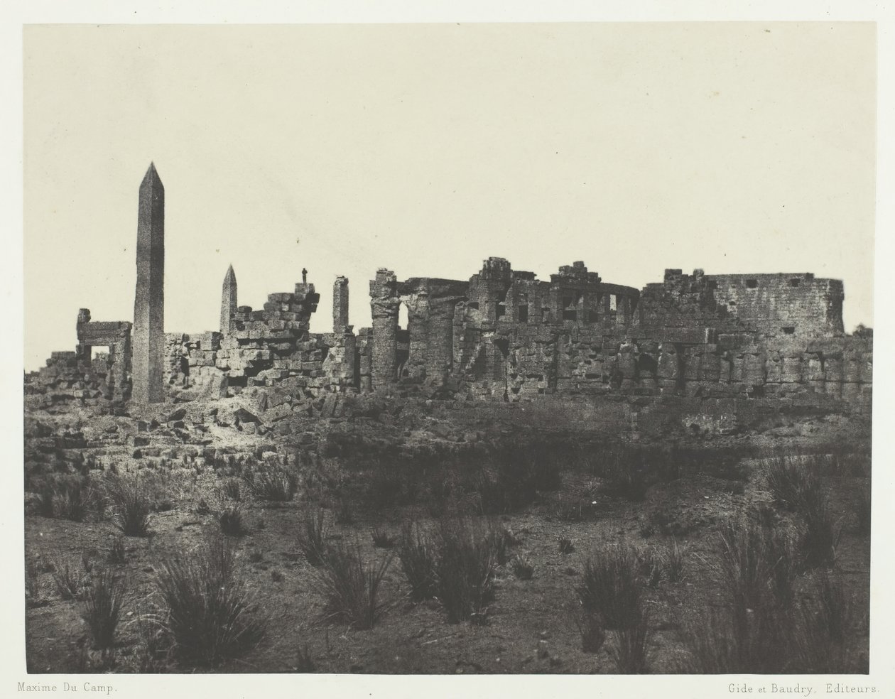 Palais de Karnak, General View of the Ruins, Taken from the North, Thebes by Maxime Du Camp