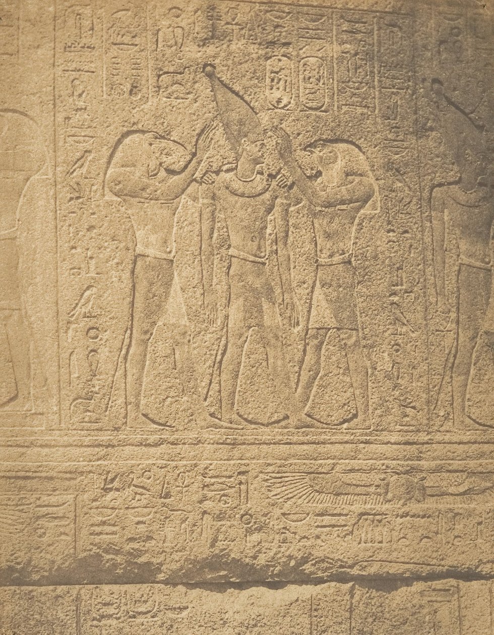 Sculptures extérieures du Santuaire de granit du palais de Karnac Sacre de Philippe-Ar by Maxime Du Camp