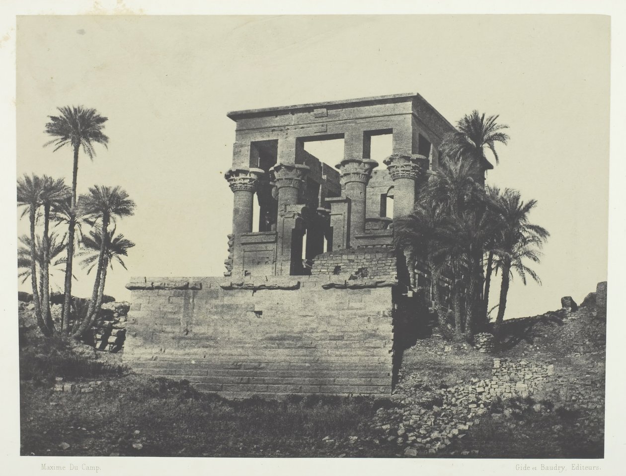 Temple Hypaethre, Philoe, Nubia by Maxime Du Camp