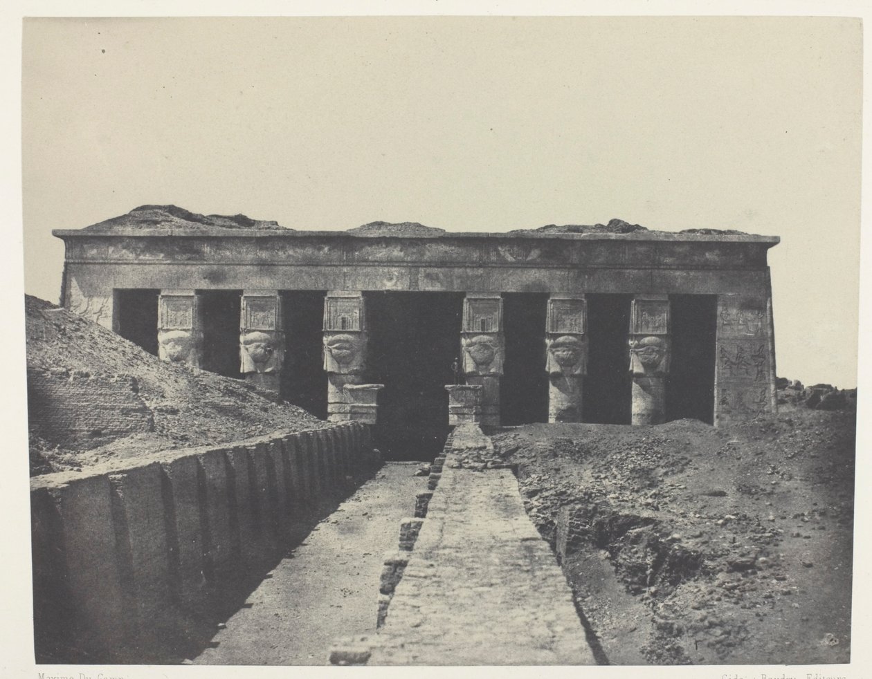 General View, Grand Temple of Dendera (Teutyres), Upper Egypt by Maxime Du Camp
