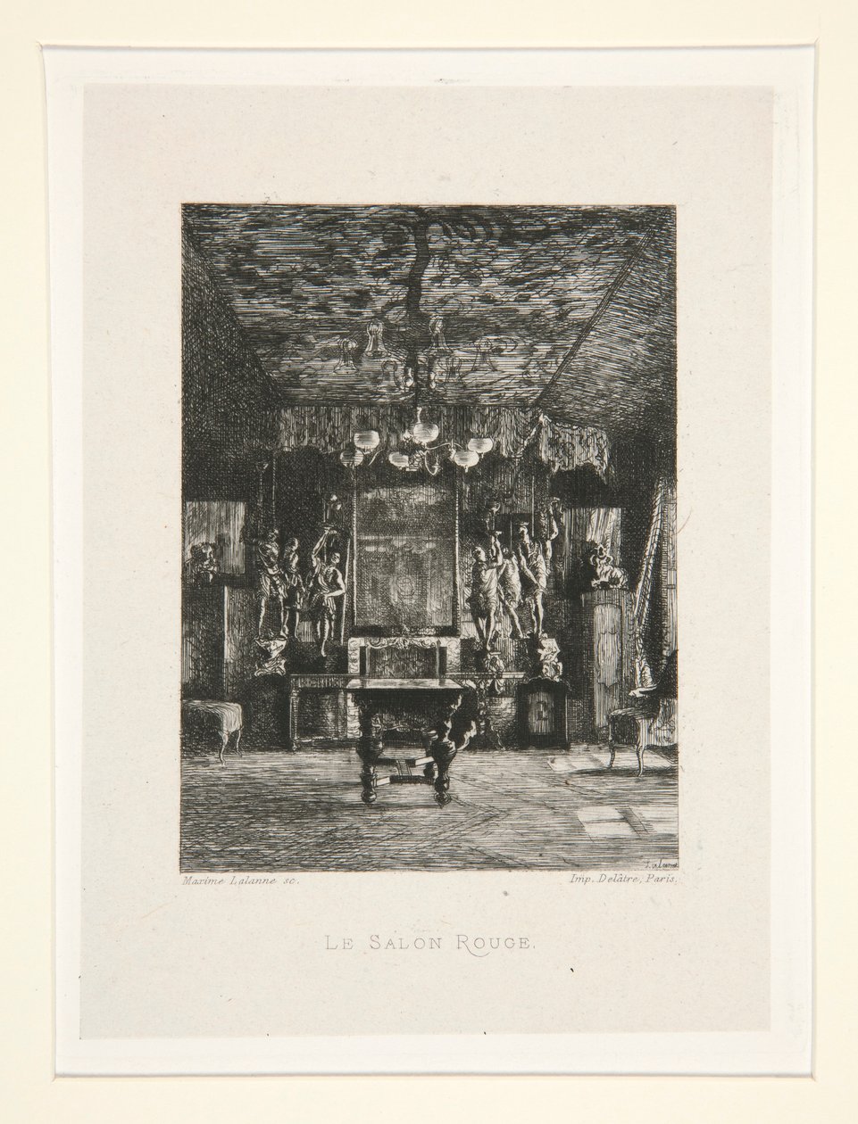 The Red Room, Plate 5 from the Suite Chez Victor Hugo by Maxime Lalanne
