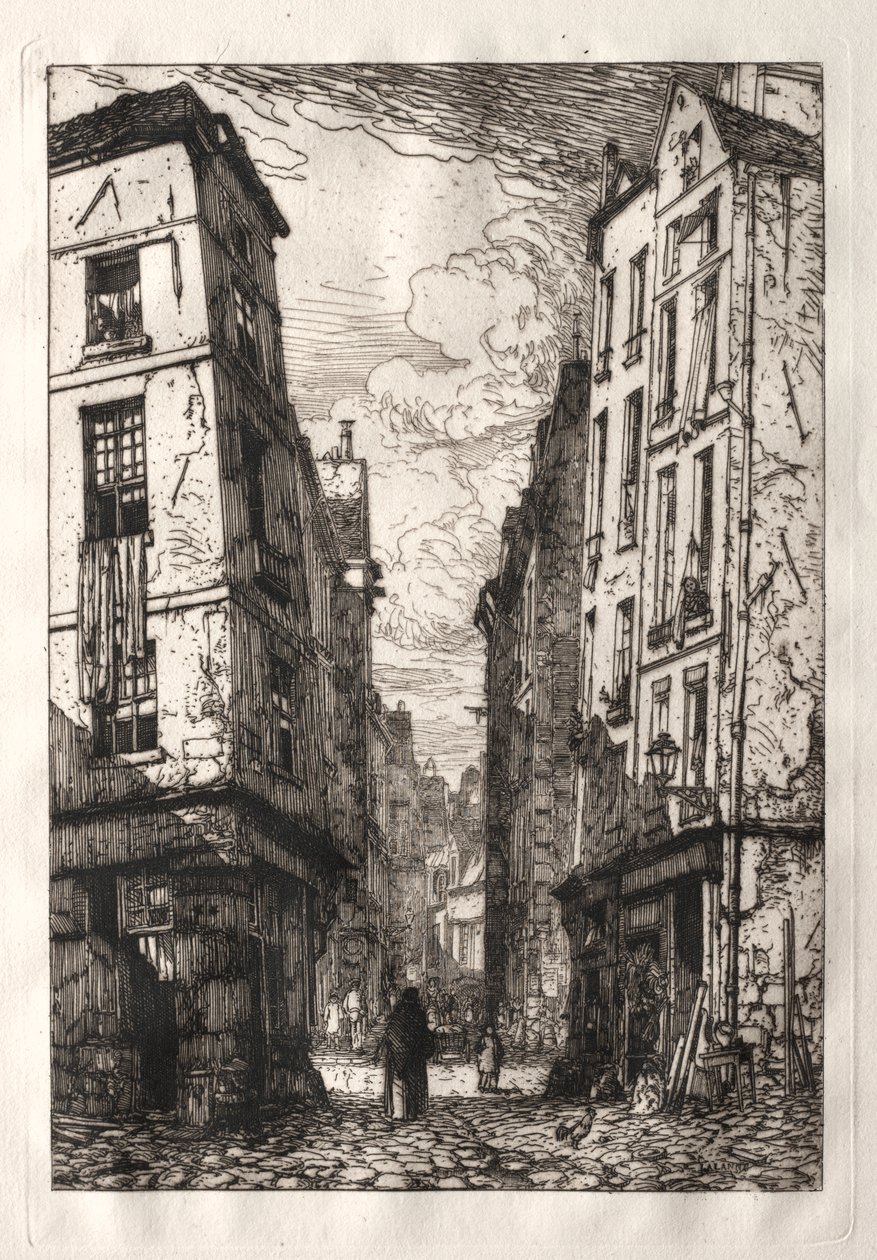 Rue des Marmousets (Old Paris) by Maxime Lalanne