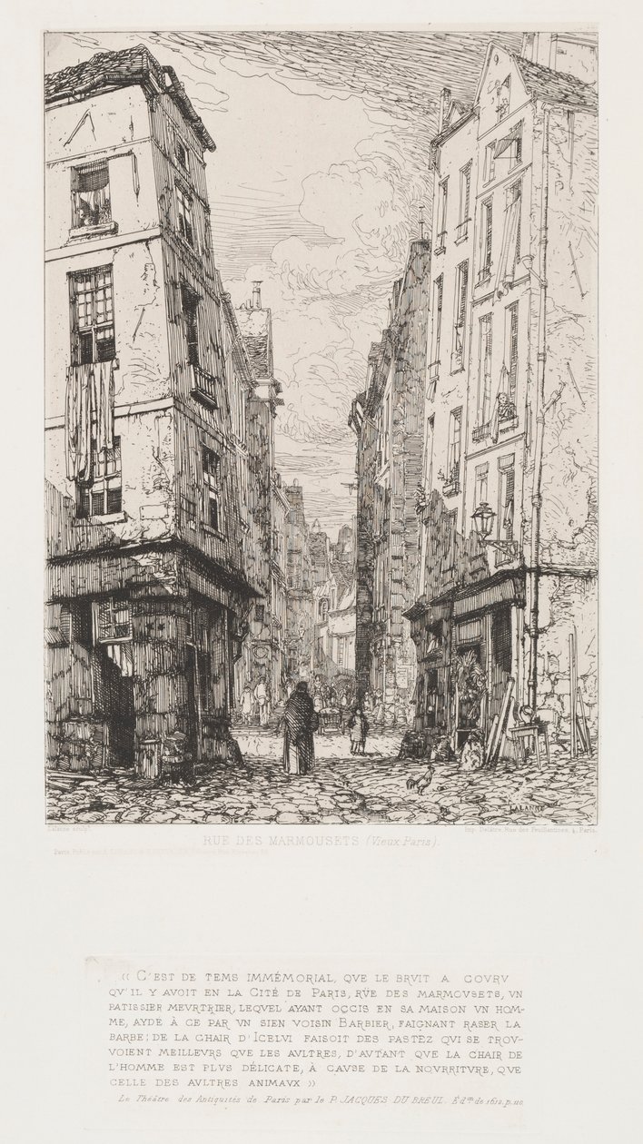Rue des Marmousets (Old Paris) by Maxime Lalanne