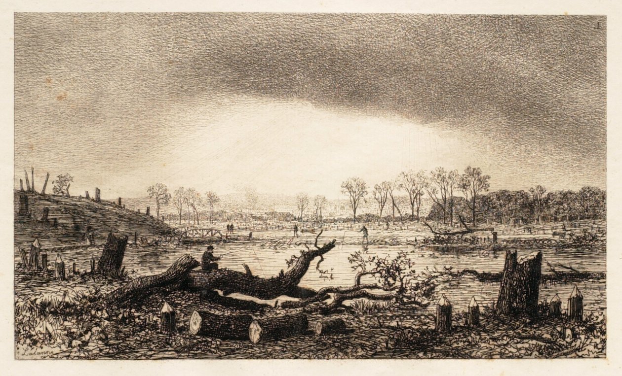 The Pond at Auteuil by Maxime Lalanne