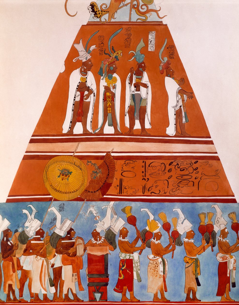 Frescoes in Bonampak, Chiapas (Mexico). (detail) by Mayan