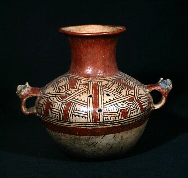 Funerary Urn with Holes from Utatlan (Cumarcaaj), Quiche, Guatemala, Central America, Post Classic Period by Mayan Mayan