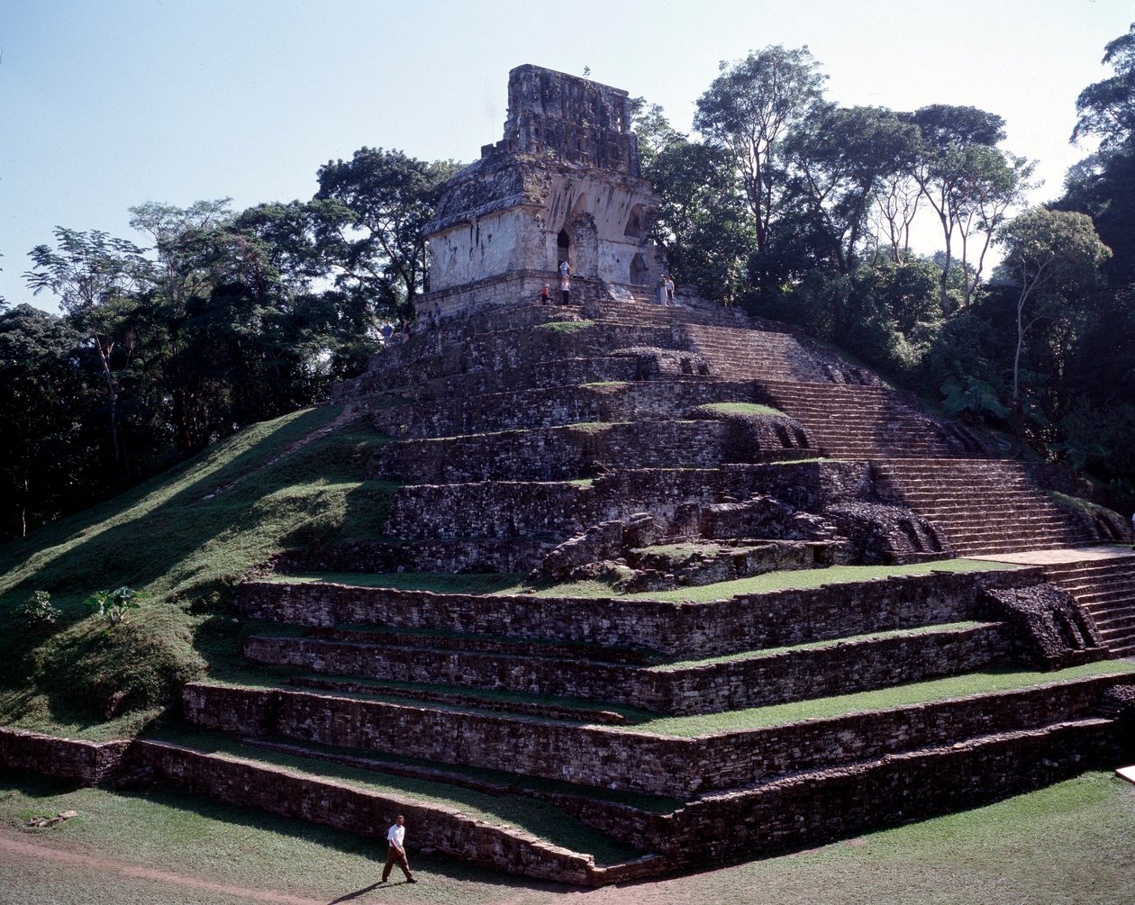 View of the site of Palenque in Chiapas Classical Mayan period by Mayan Mayan