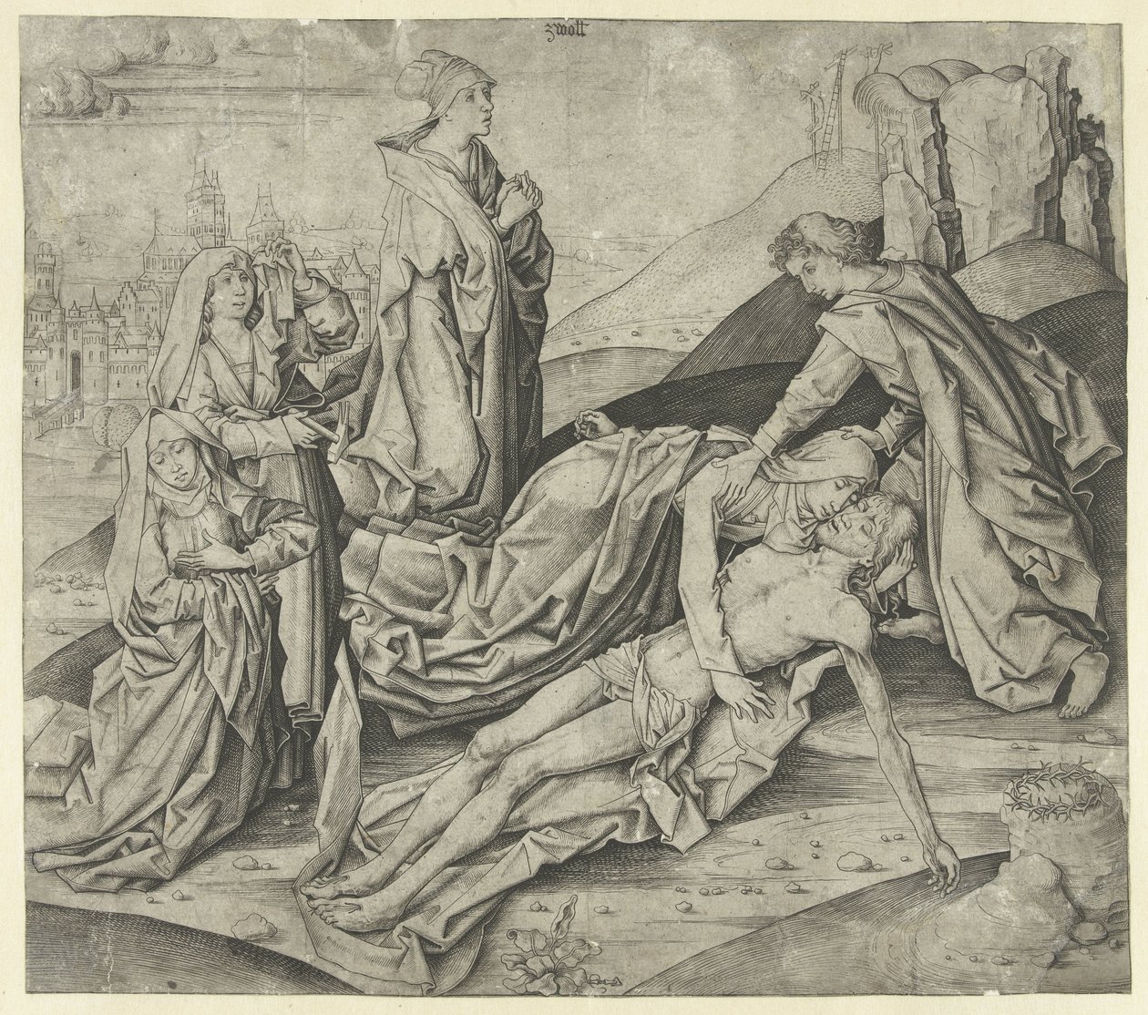 The Lamentation of Christ by Meester IAM van Zwoll