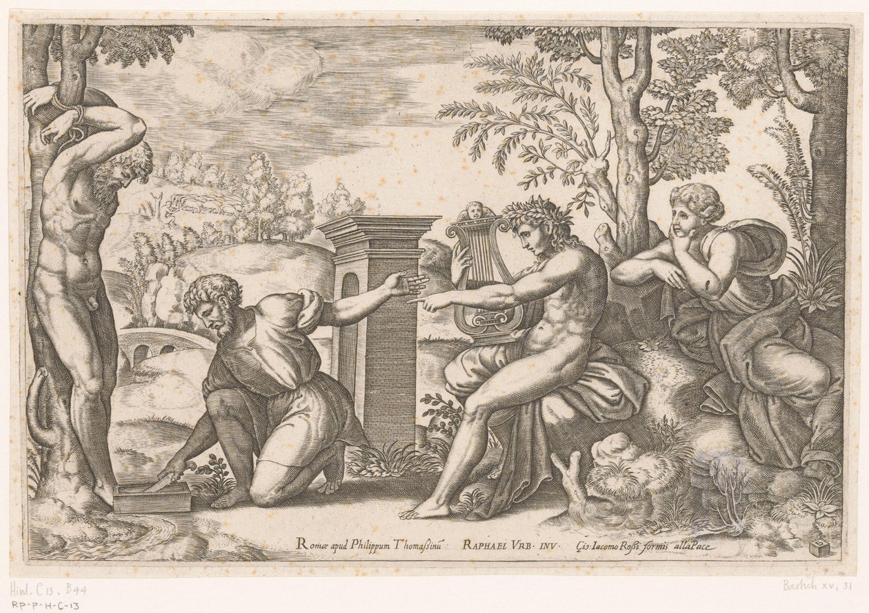 Apollo and Marsyas by Meester van de Dobbelsteen