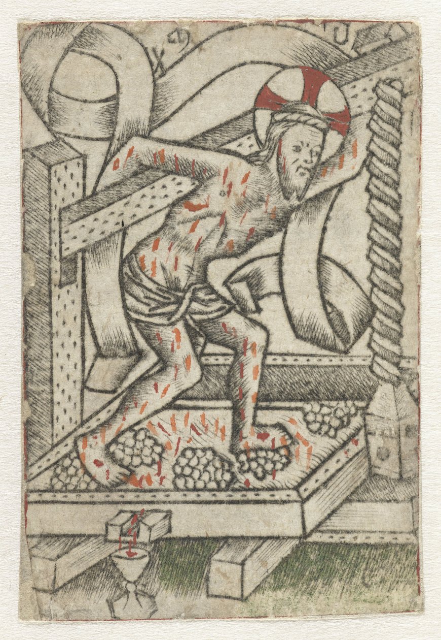 Christ in the Winepress by Meester van het Martyrium der Tienduizend