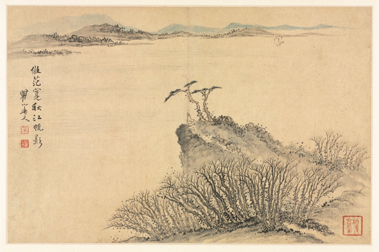Landscapes in Various Styles after Old Masters, 1690 by Mei Qing