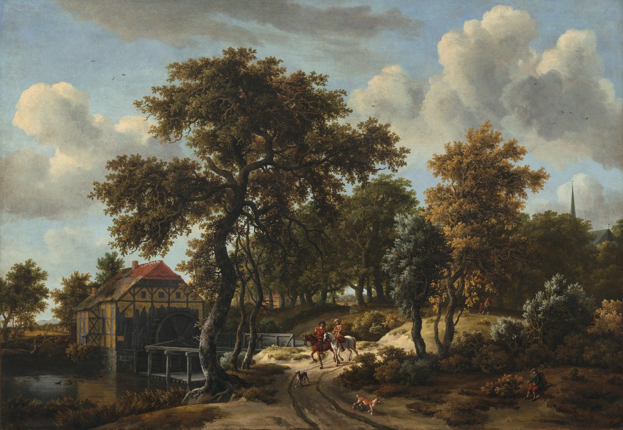 The Travelers by Meindert Hobbema