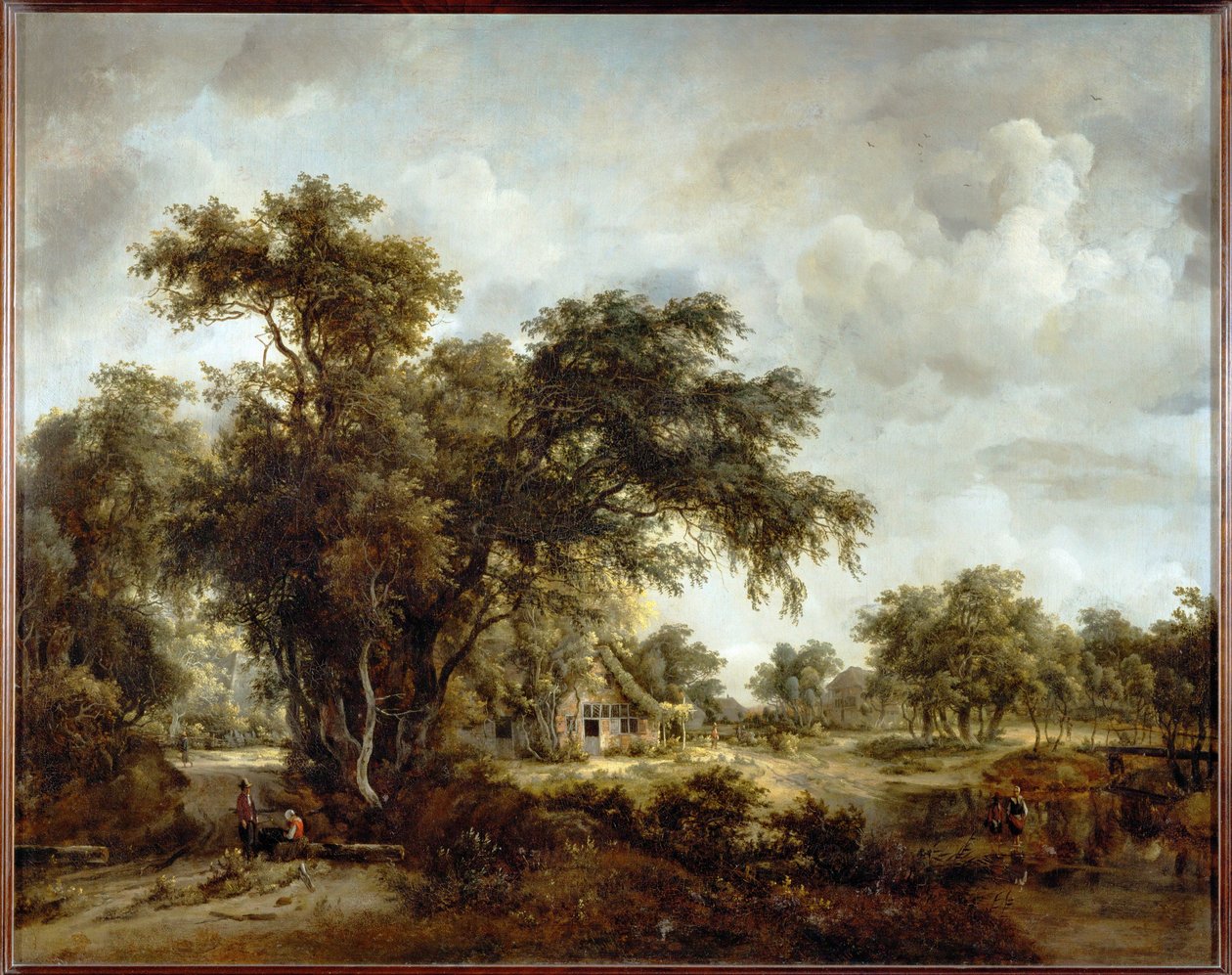 The Farmhouse by Meindert Hobbema