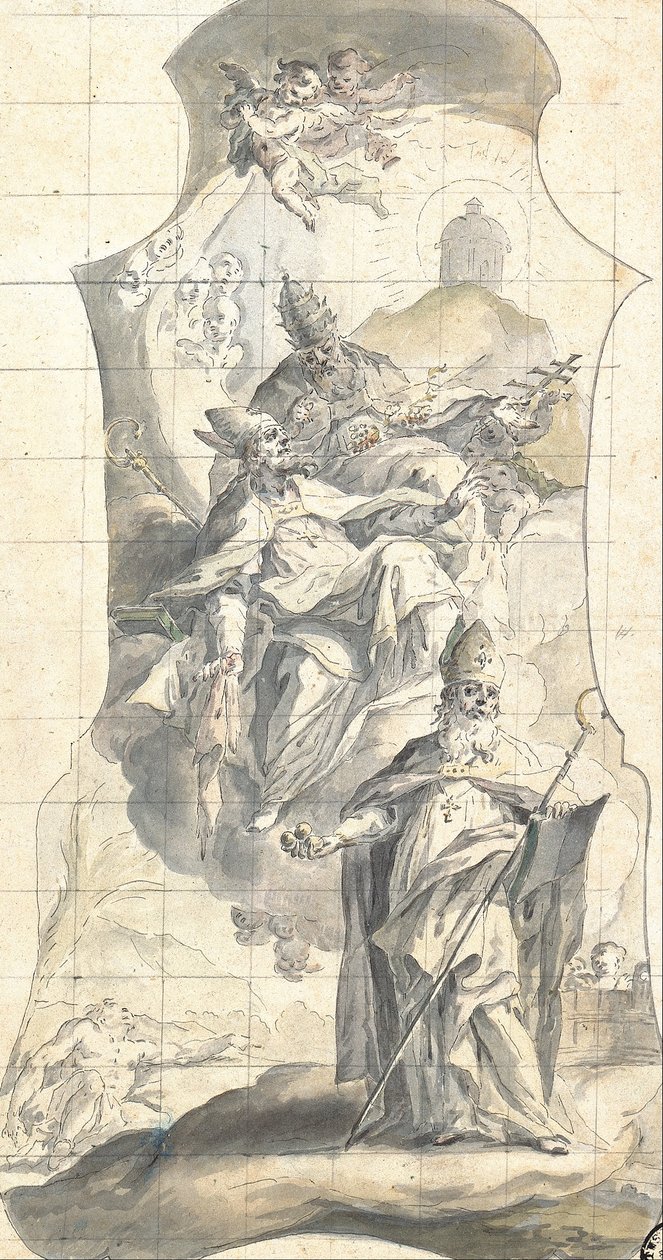 Saints Nicholas, Martin and Urban by Meinrad von Aw