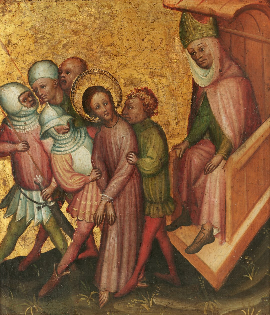Christ before Caiaphas by Meister der Passionstäfelchen