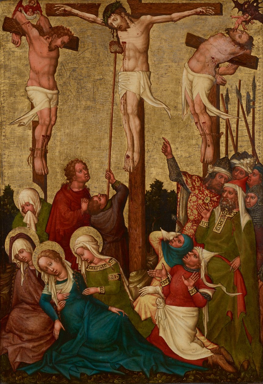 Crucifixion of Christ by Meister der St. Lambrechter Votivtafel
