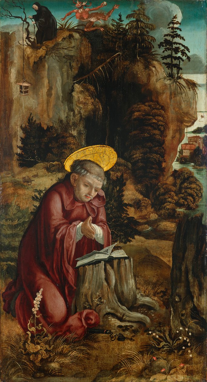Saint Benedict Before the Cave in Subiaco by Meister des Innerochsenbacher Annenaltars