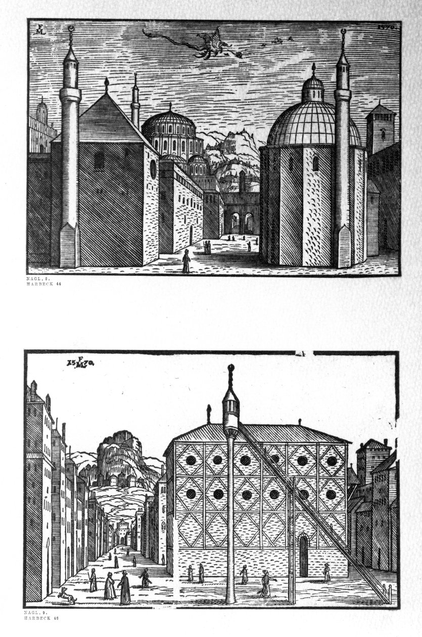 Streets and mosques of Constantinople by Melchior Lorck