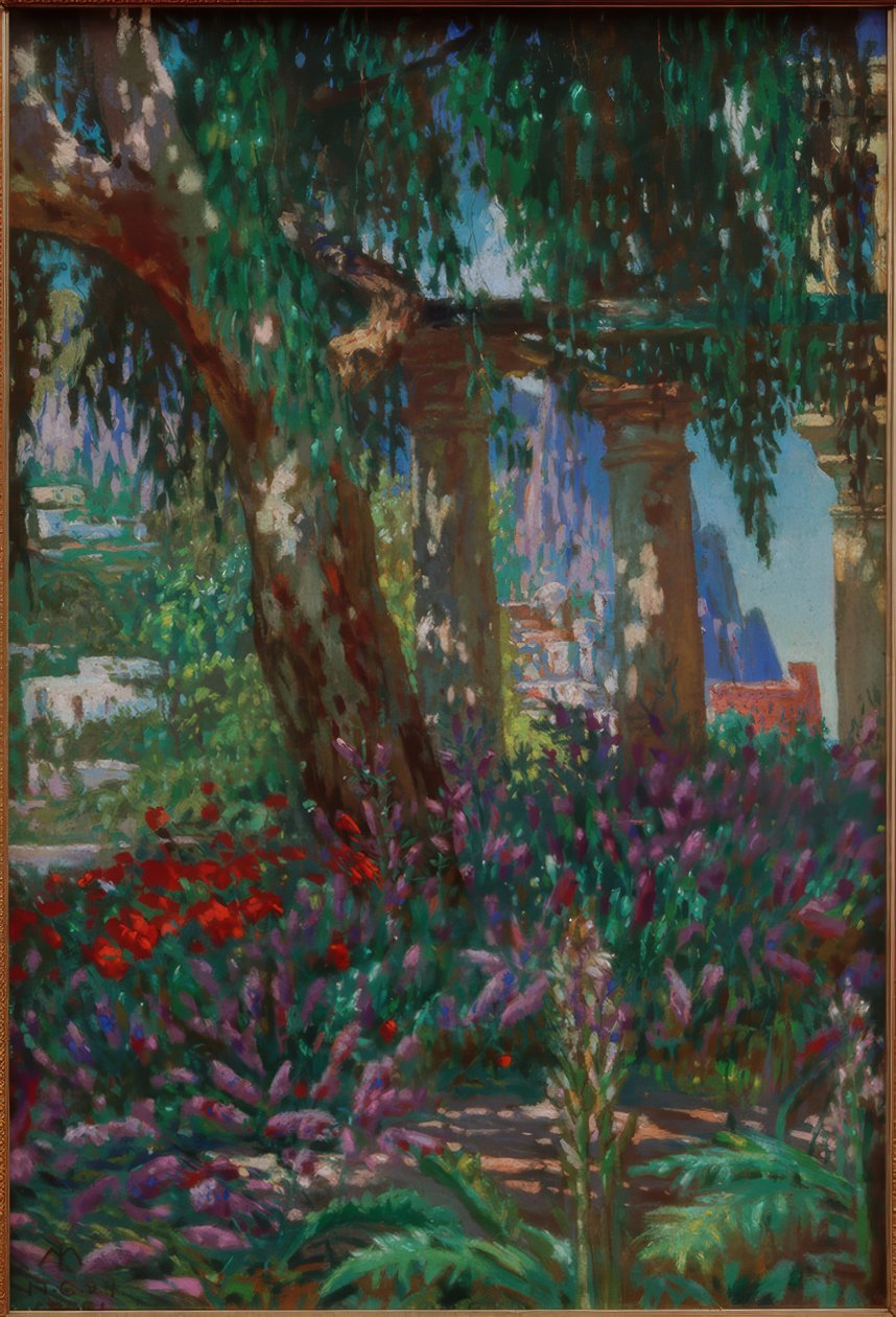Landscape on Capri: View of a Row of Columns by Melchior Lechter