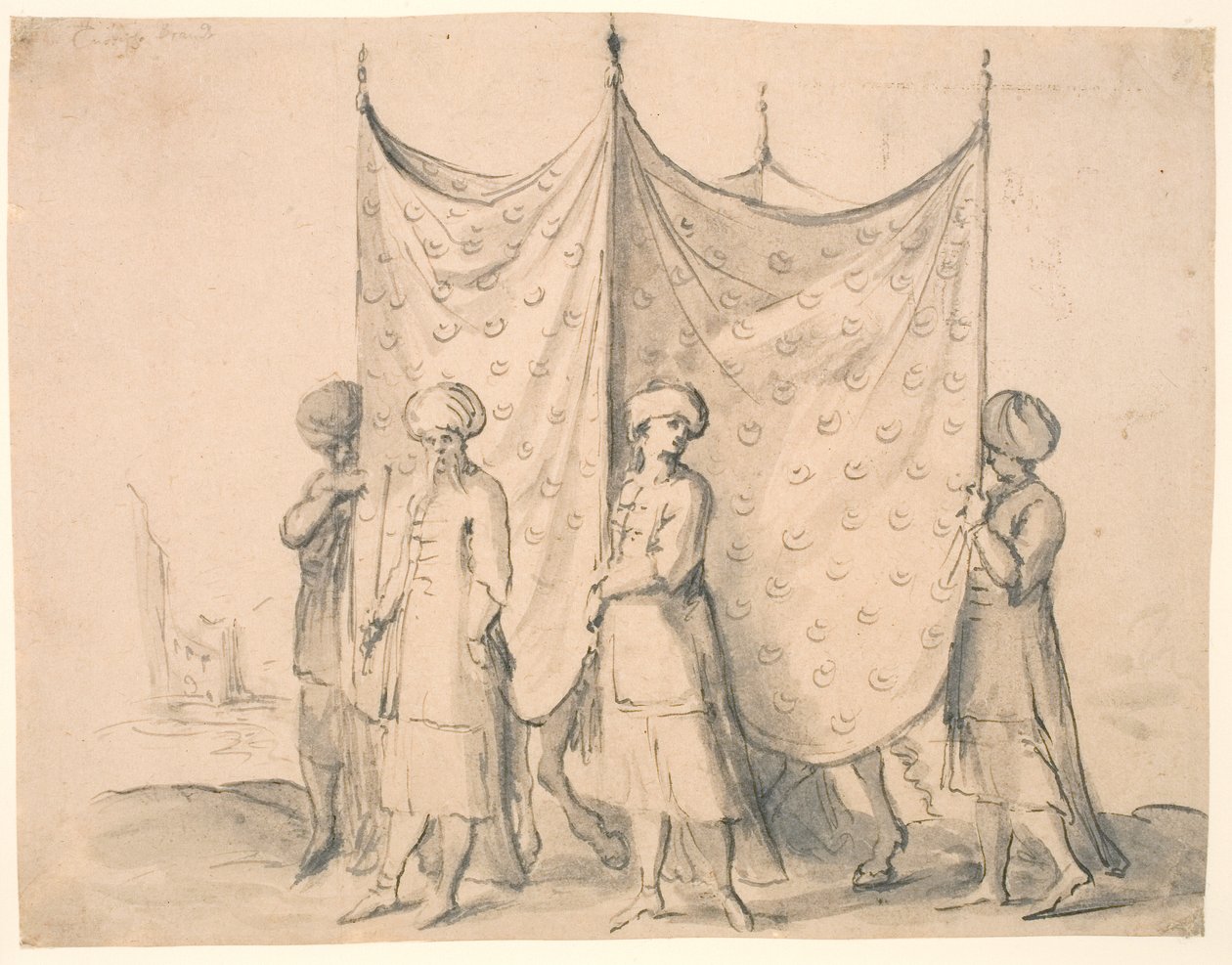 A Turkish Bride, Mounted on Horseback by Melchior Lorck