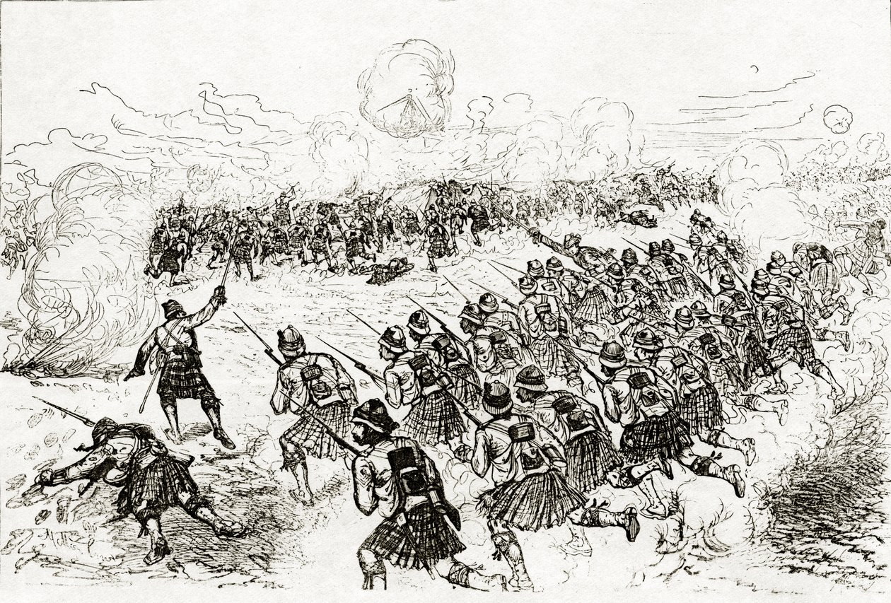 The Black Watch Charging the Intrenchments at the Battle of Tel el ...
