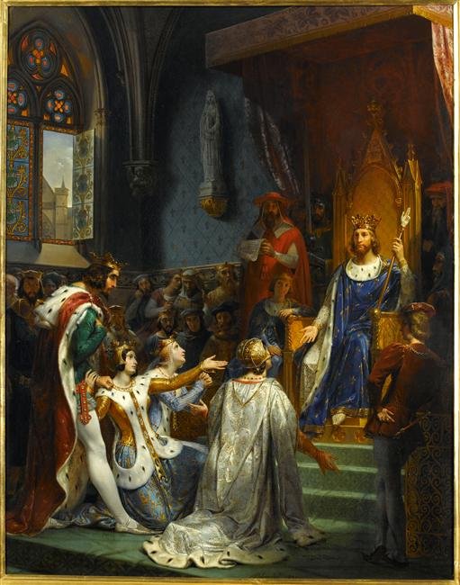 King John II the Good Receives the Submission of Charles II the Bad, King of Navarre, 1354 by Merry-Joseph Blondel