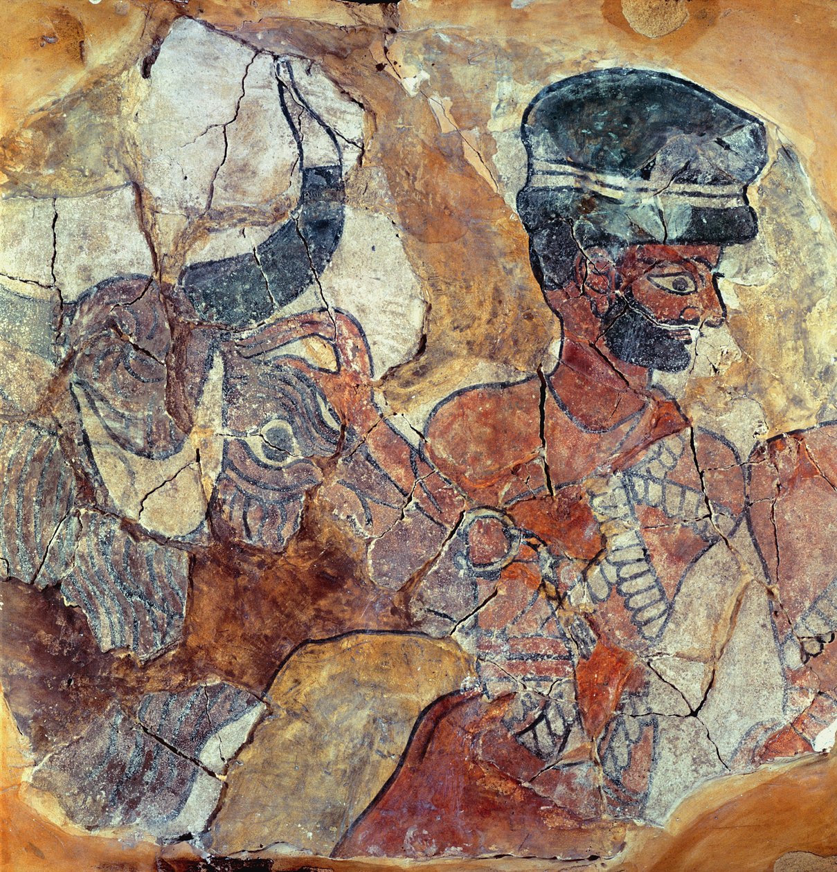 A Priest Leading a Bull to Sacrifice, from the Palace of Zimri-Lim ...
