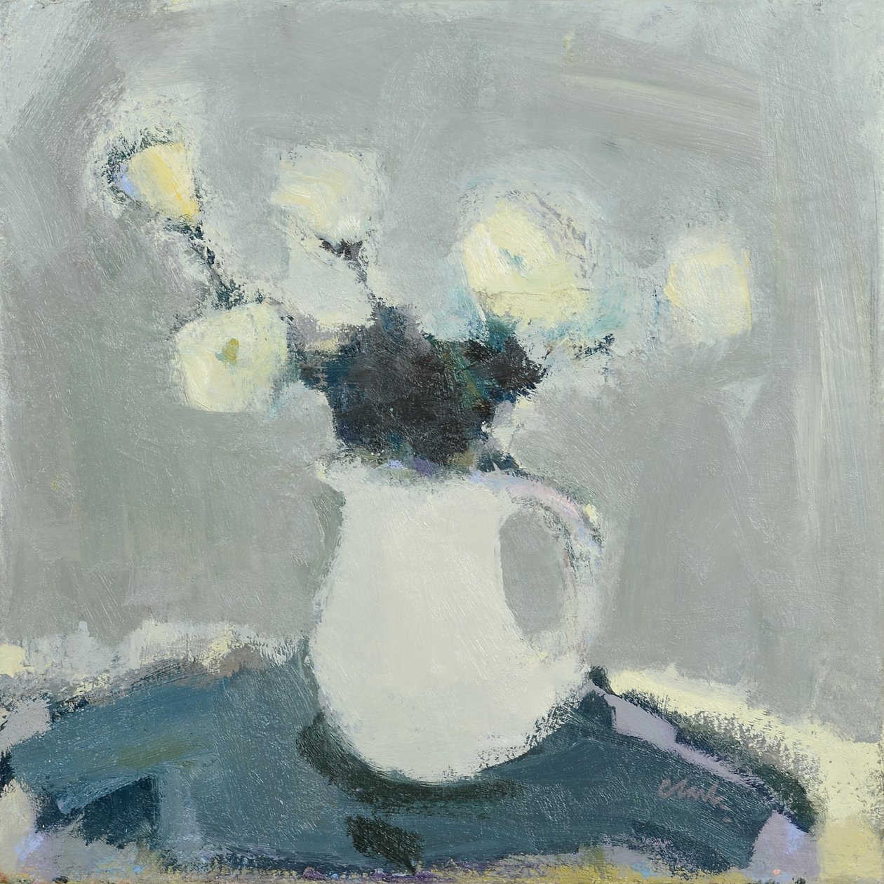 Table Top with Flowers, 2016 by Michael G. Clark