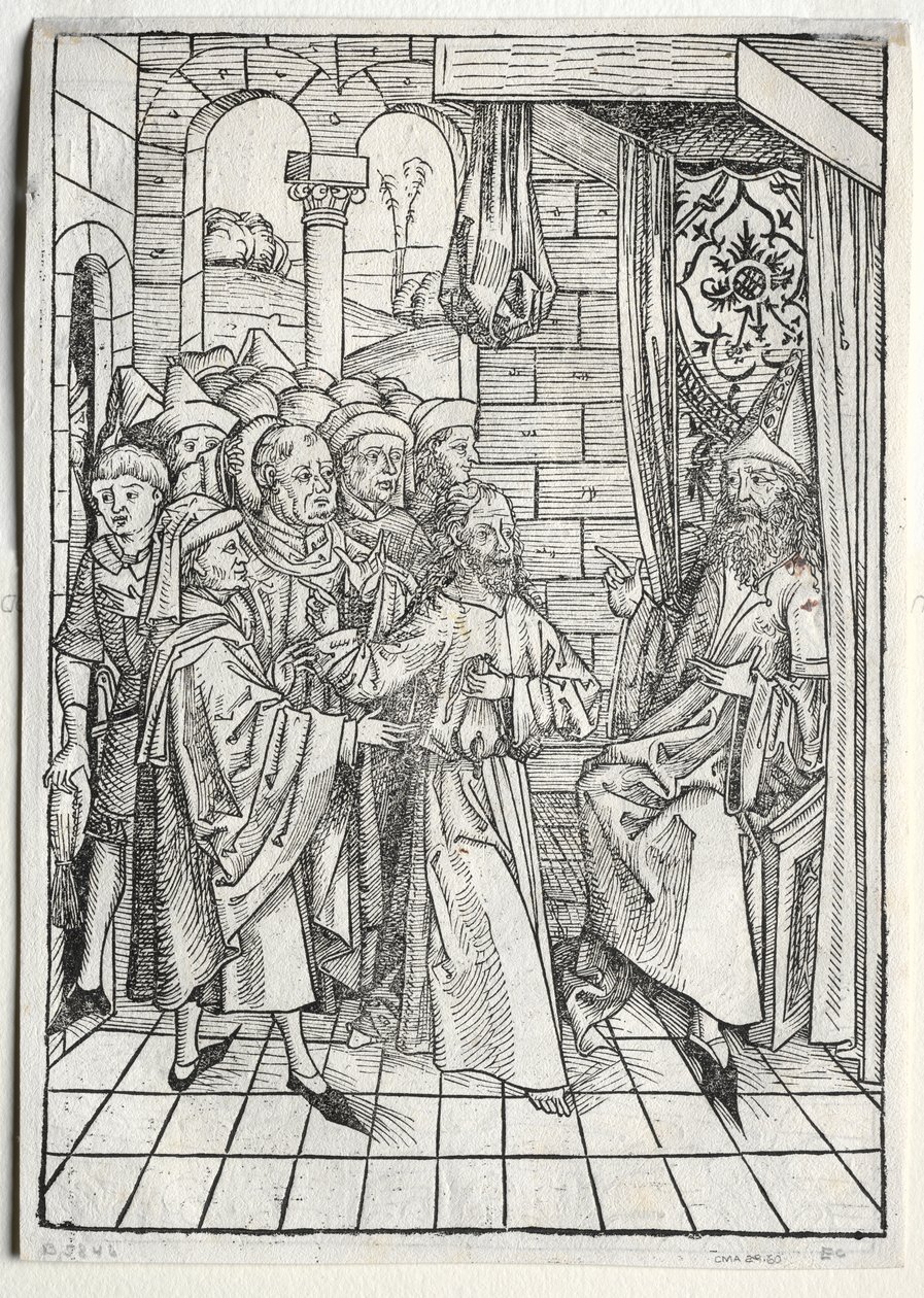 Christ Before Caiaphas (verso) by Michael Wolgemut