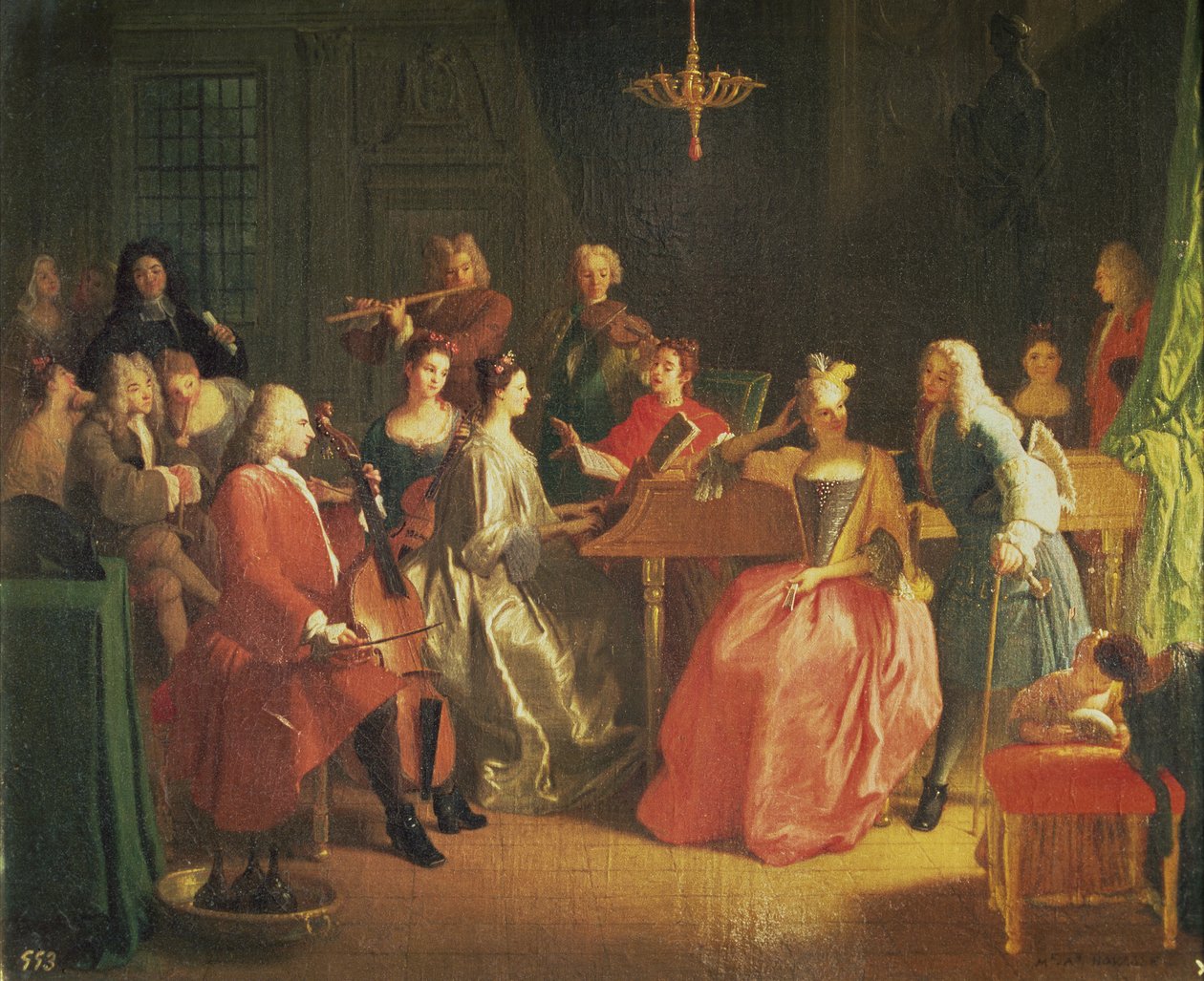 A Musical Evening by Michel-Ange Houasse