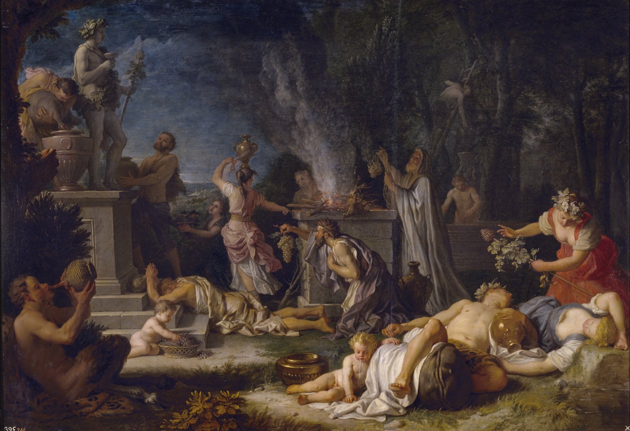 The Offering to Bacchus by Michel-Ange Houasse