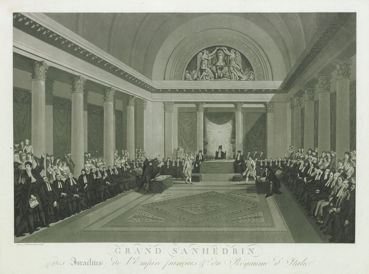 The Grand Sanhedrin of the Israelites by Napoleon I, 1806 by Michel François Damame Demartrais