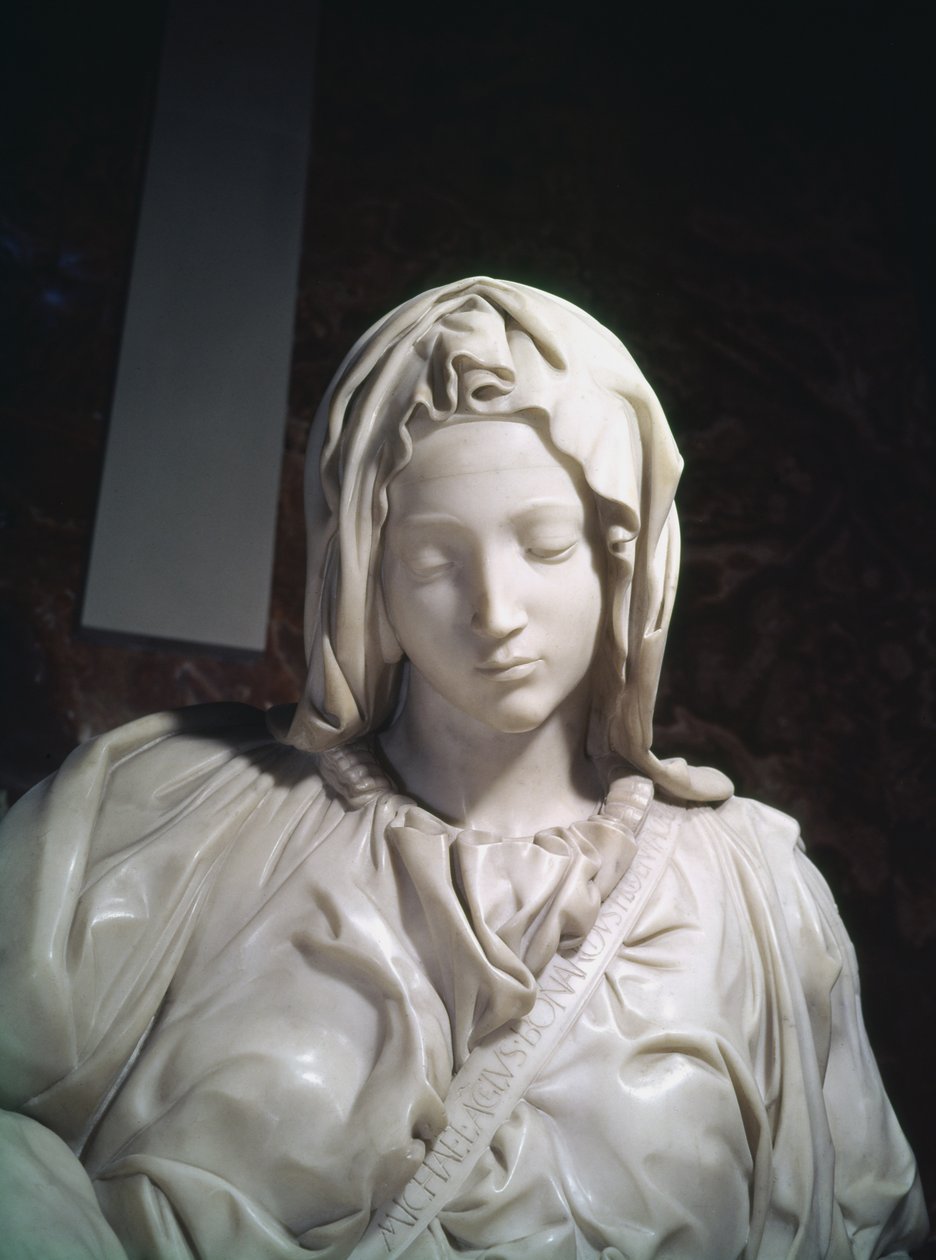 Pietà (detail) by Michelangelo Buonarroti