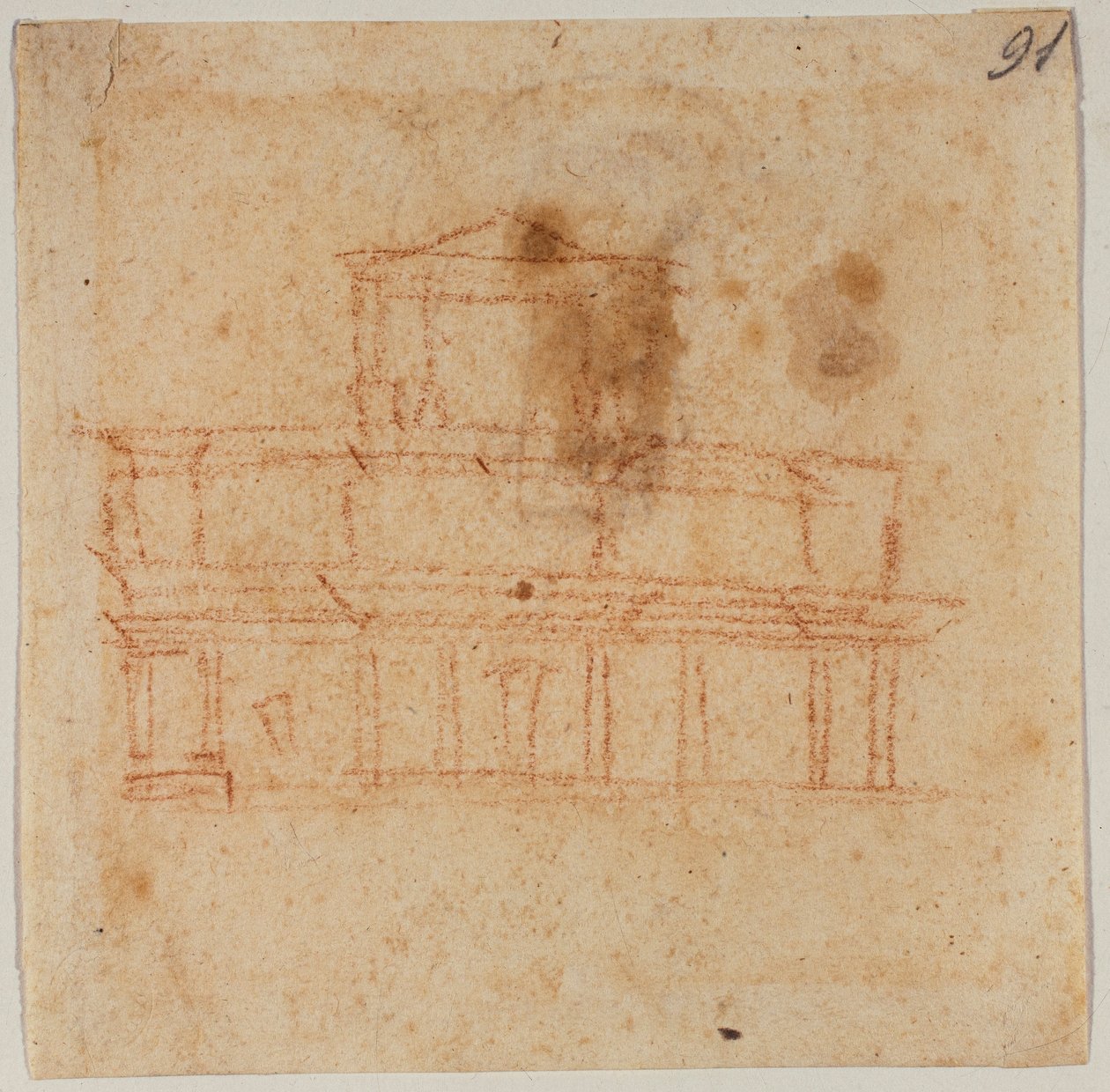 Design for the facade of San Lorenzo by Michelangelo Buonarroti