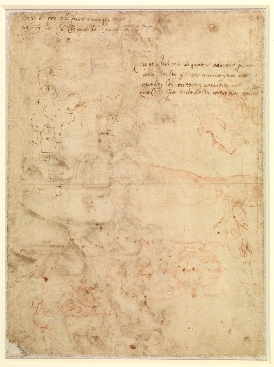 Figure Study by Michelangelo Buonarroti