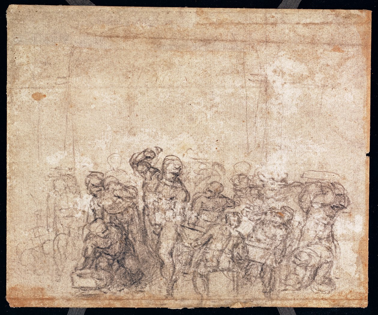 Study of Figures for a Narrative Scene (verso) by Michelangelo Buonarroti