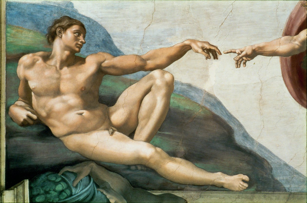 The Sistine Chapel; Ceiling Frescos (after restoration) by Michelangelo Buonarroti