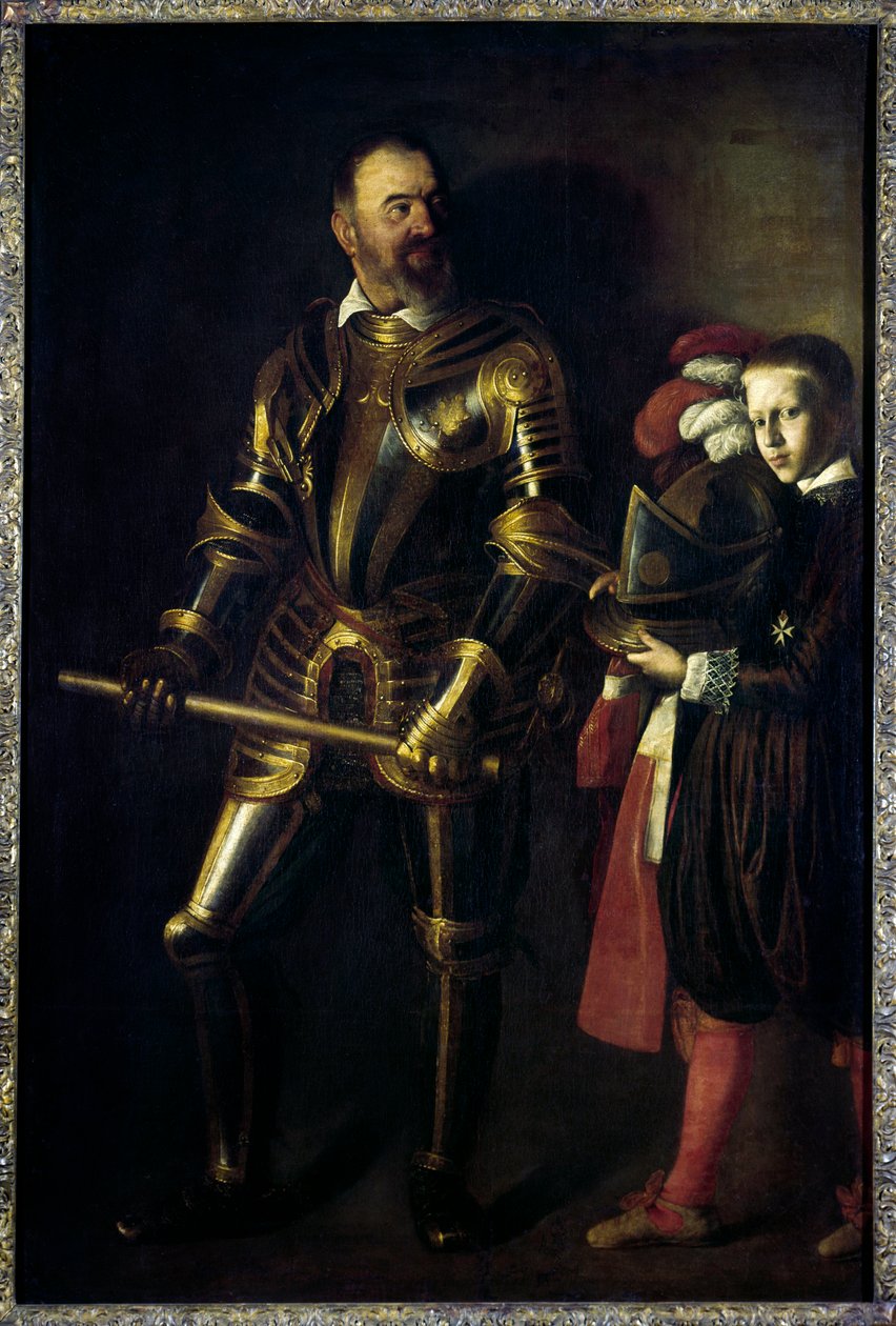 Portrait of Alof de Wignacourt, Grand Master of the Order of Malta, and His Page by Michelangelo Merisi da Caravaggio