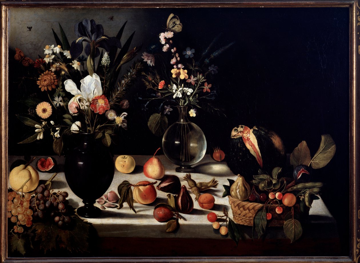 Still life with flowers and fruits by Michelangelo Merisi da Caravaggio