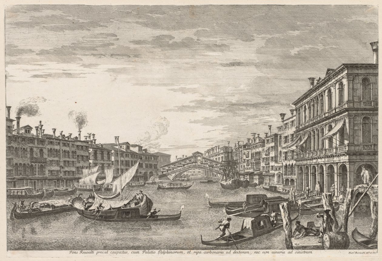 Views of Venice: Rialto, 1741 by Michele Marieschi