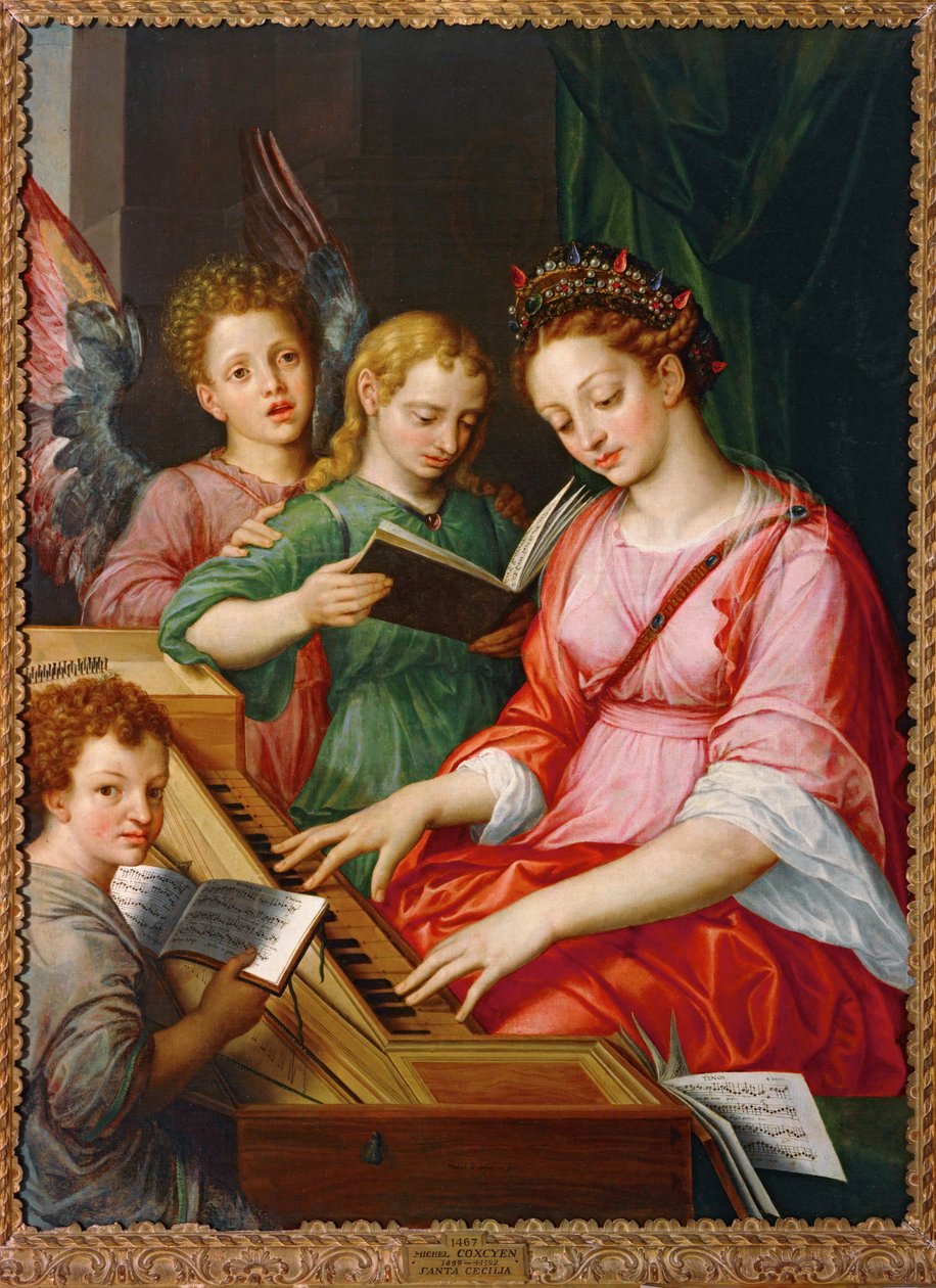 Saint Cecilia by Michiel I Coxie or Coxcie