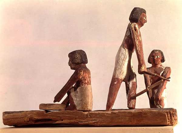 Model of Egyptian brickmakers Kingdom, from Beni Hasan, c.2000 BC by Middle Kingdom Egyptian