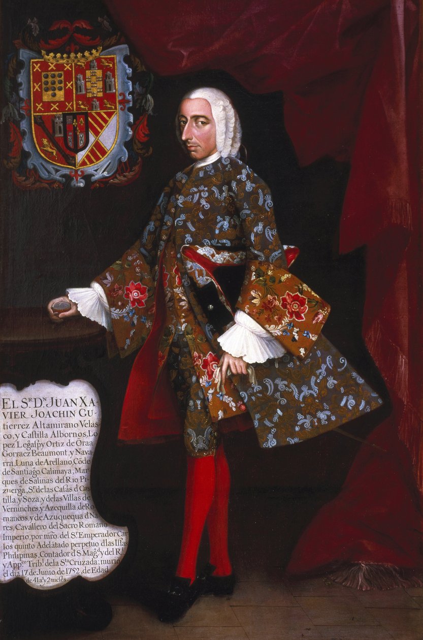 Don Juan Xavier Joaquín Gutiérrez Altamirano Velasco by Miguel Cabrera