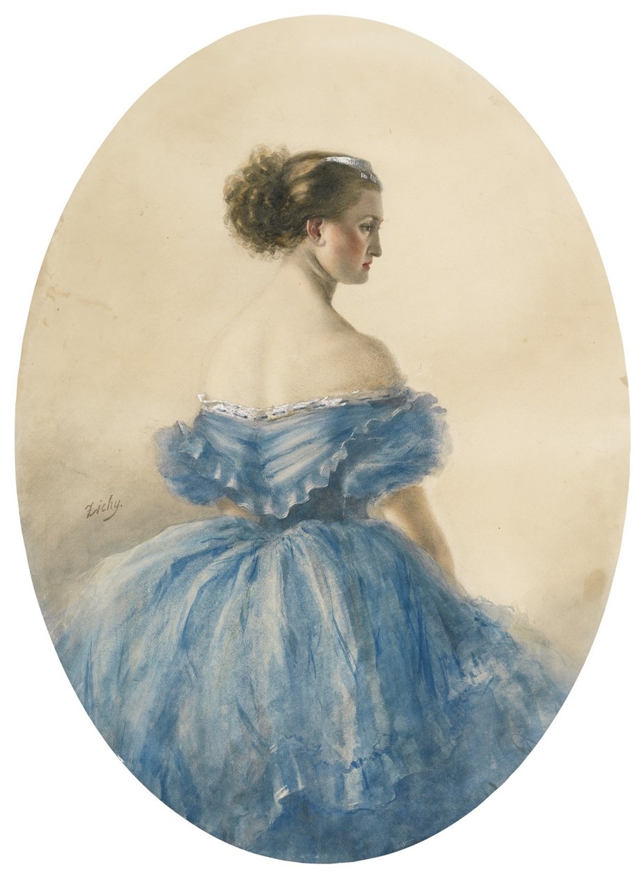 Portrait of Princess Anna zu Sayn-Wittgenstein by Mihaly von Zichy
