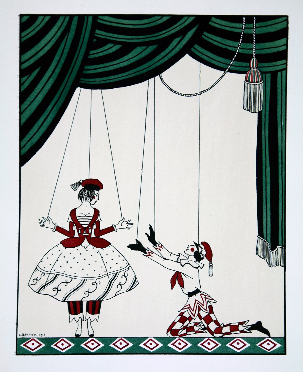 Petroushka, from the series Designs on the dances of Vaslav Nijinsky by Mikhail Shibanov