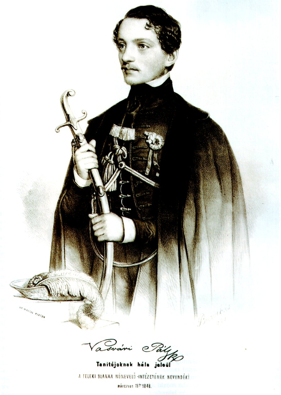 Portrait of Pál Vasvári by Miklós Barabás