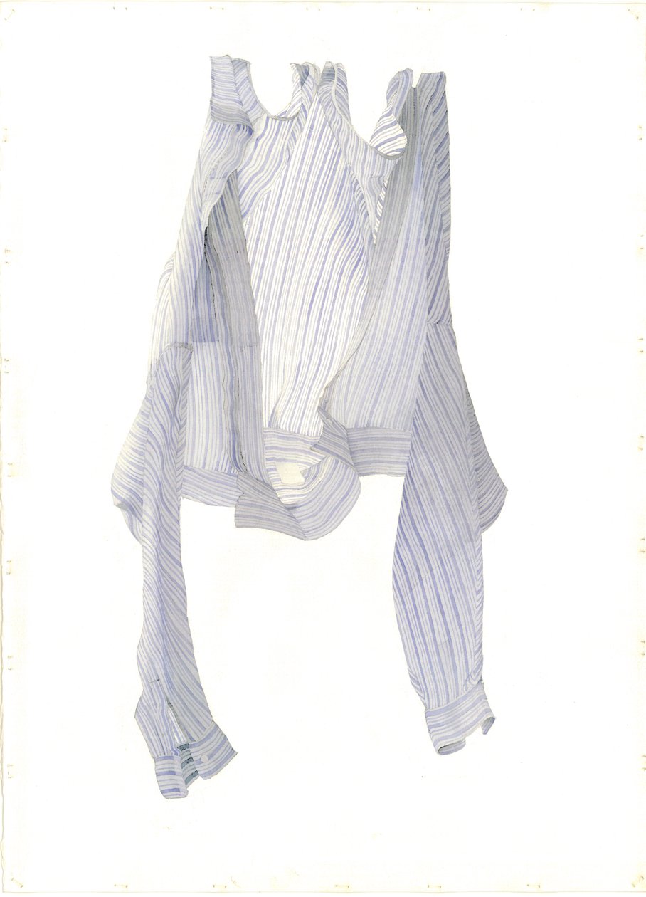 Stripy Blue Shirt in a Breeze, 2004 by Miles Contemporary Artist Thistlethwaite