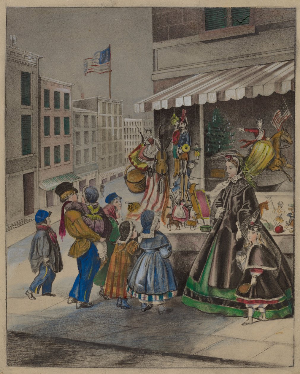 Colored Lithograph: New Year