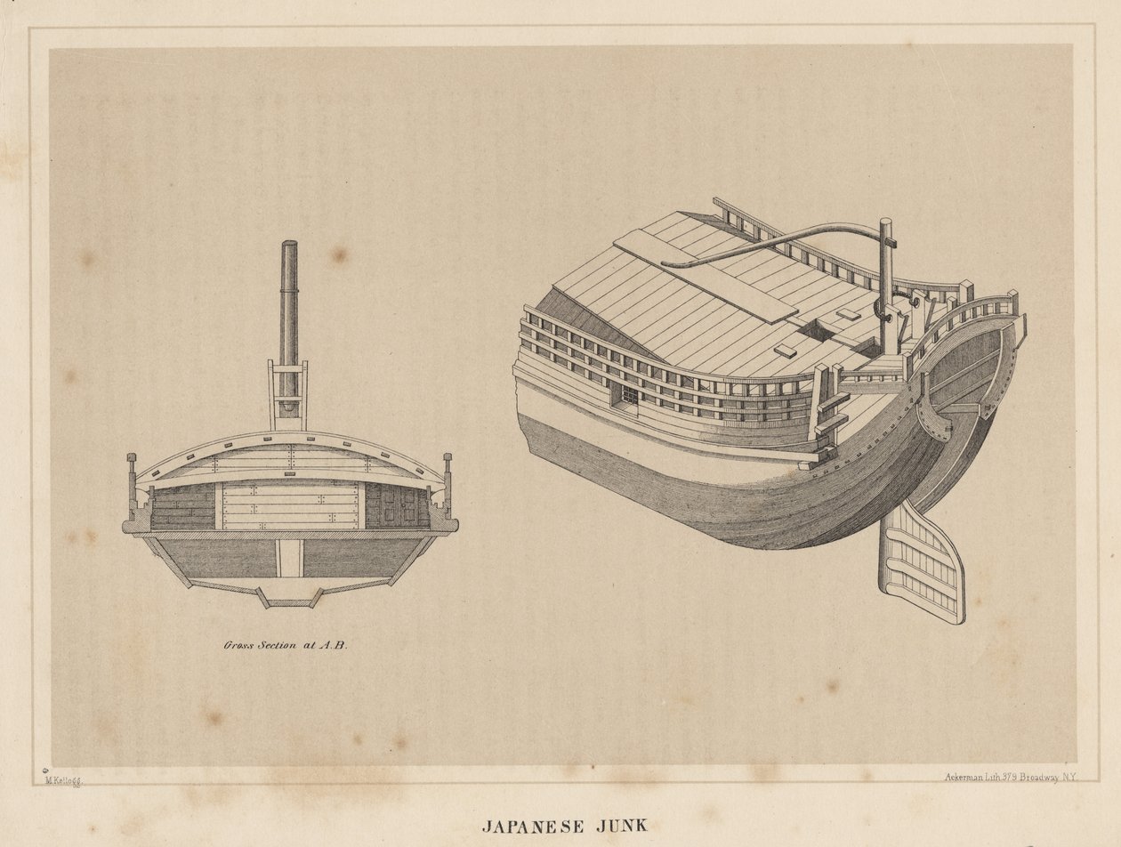 Japanese Junk, 1855 by Miner Kilbourne Kellogg