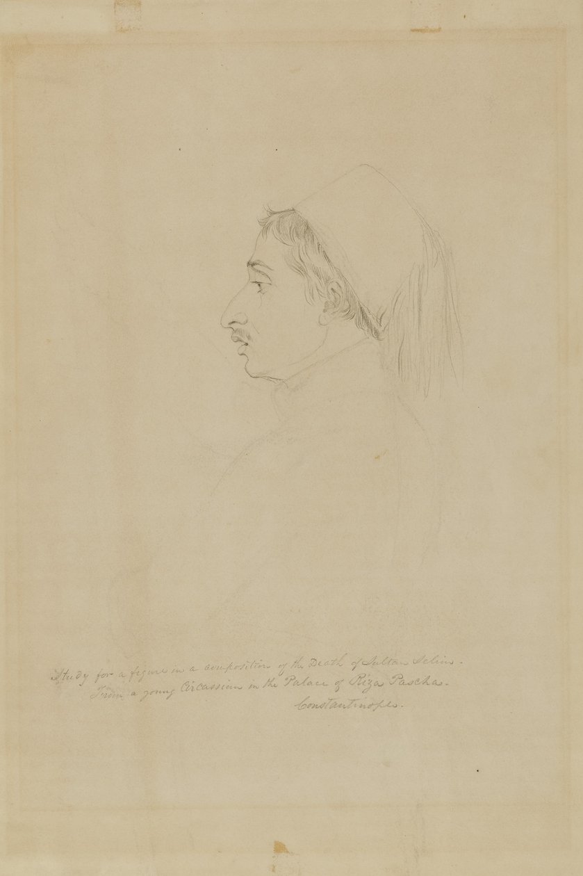 Study for a Figure in a Composition of the Death of Sultan Selim by Miner Kilbourne Kellogg